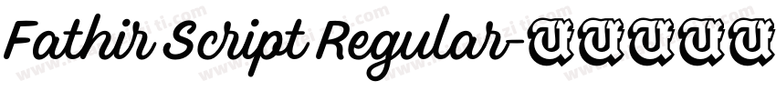 Fathir Script Regular字体转换